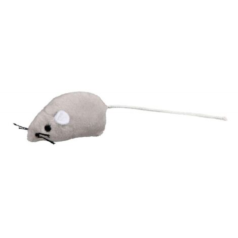 Souris, en peluche, catnip 5 cm, vrac, gris