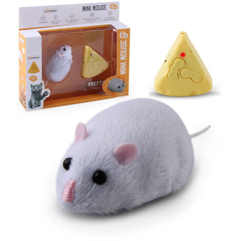 Souris en Peluche Réaliste Télécommandée - Jouet pour Chat Interactif et Doux - Fausse Souris Amusante