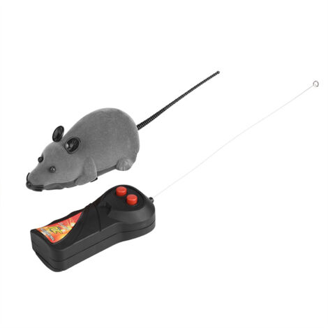 Souris sans fil pour chat chien drôle de rat nouveau-cadeau cadeau de compagnie de compagnie de compagnie de télécommande gris