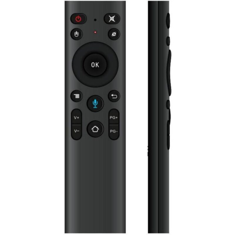 Souris volante vocale Q5+ 2,4 GHz avec gyroscope, télécommande vocale pour décodeur TV intelligent, souris aérienne Q5+ 17 touches