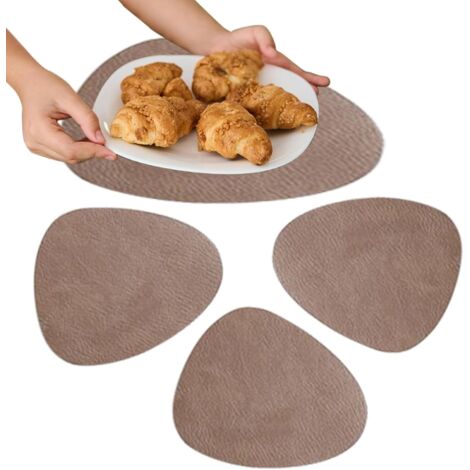 sous Assiettes pour Tables De Salle À Manger,Dessous De Plat en Cuir
