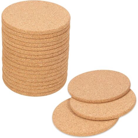 Sous-bocks en liège rond rétro sous-bocks sous-bocks en liège en bois sous-bocks verres pour boissons sous-bocks drôles de café-thé naturel adapté à la maison restaurant bureau