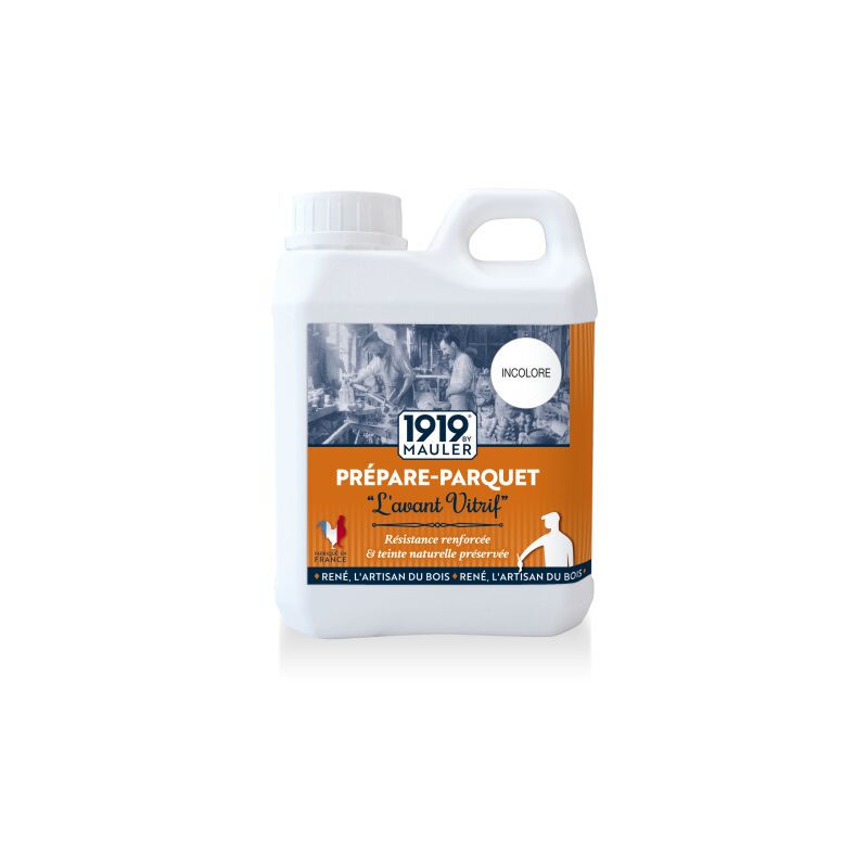 Fond dur parquet Aqua incolore 2,5L Ecolabel - Bouche pores 1919 BY MAULER Avant vitrif