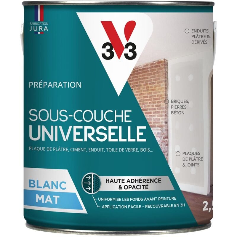 V33 - Sous-couche intérieure Universelle Blanc Mat 2,5L