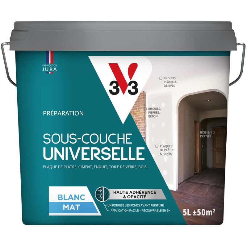 V33 - Sous-couche intérieure Universelle Blanc Mat 5L