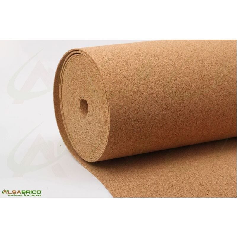 rouleau isolant souple en liège dense, ép. 3mm - 10m x 1m = 10m²