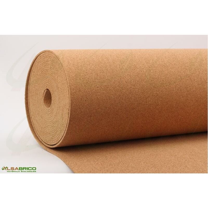 Alsacork - rouleau isolant souple en liège dense, ép. 5mm - 10m x 1m = 10m²