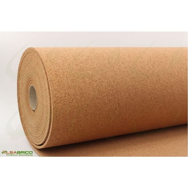 Alsacork - rouleau isolant souple en liège dense, ép. 8mm - 10m x 1m = 10m²