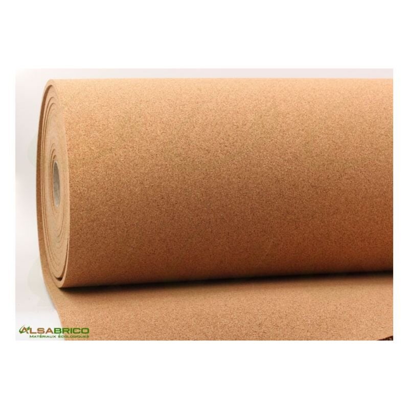 Alsacork - rouleau isolant souple en liège dense, ép. 10mm - 10m x 1m = 10m²
