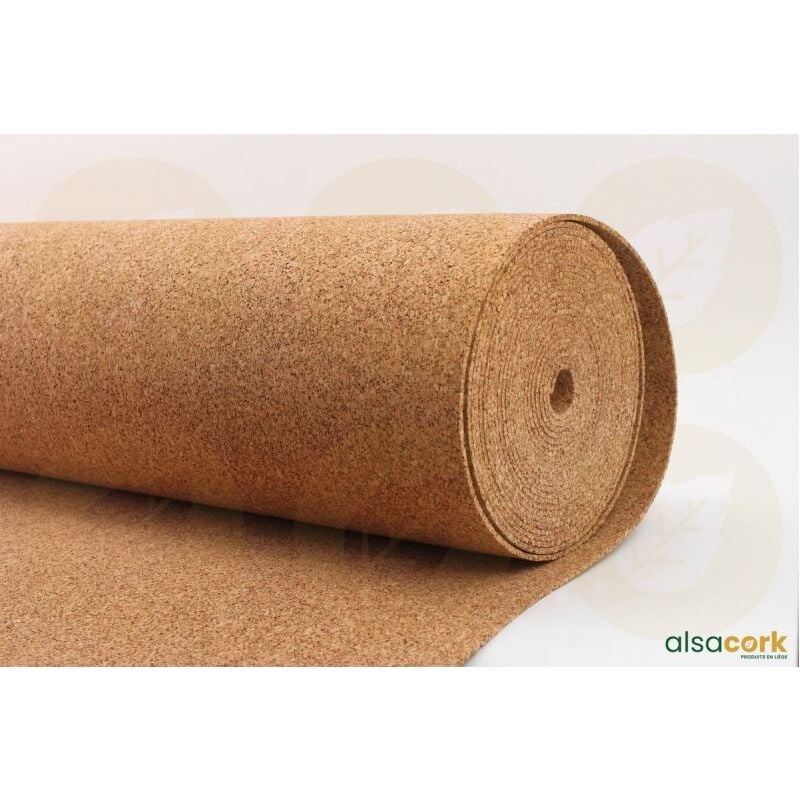 Rouleau isolant souple en liège standard, ép. 4mm - 15m x 1m = 15.59m²