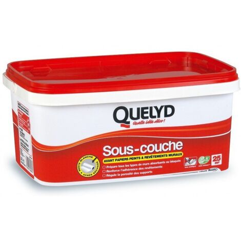 Sous-couche opacifiante 2,5L – Pour tous types de murs – Renforce l'adhérence des revêtements – Conçu sans solvant – Quelyd