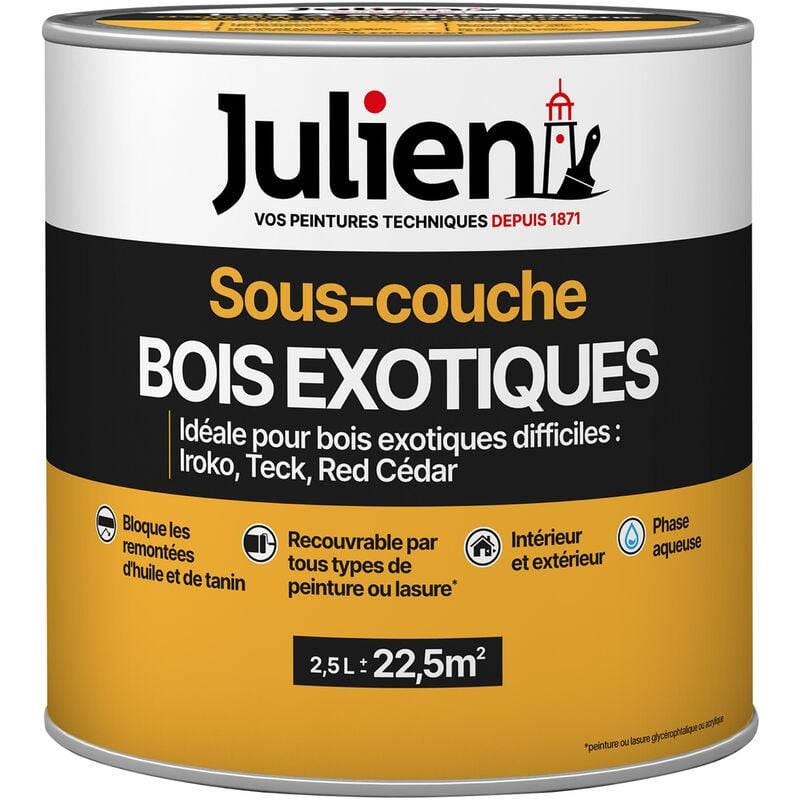 Sous-Couche Pour Bois Exotiques Et Résineux - aspect Satiné 2,5L Julien