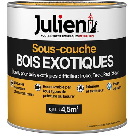 Sous-Couche Pour Bois Exotiques Et Résineux - aspect Satiné 0,5L - Julien - Blanc