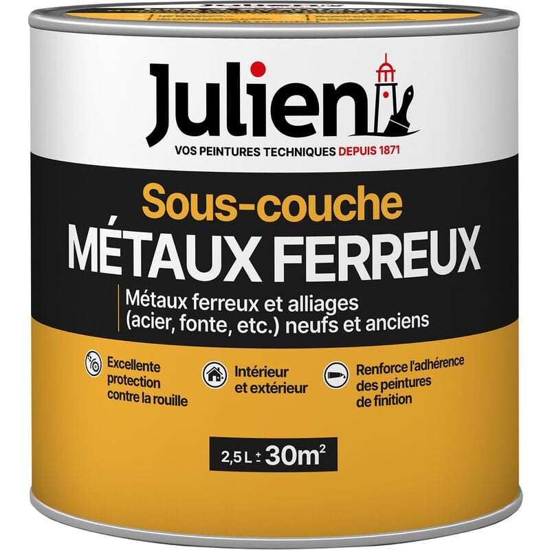 Sous-Couche Pour Métaux Ferreux - aspect Mat Blanc 2,5L - Julien