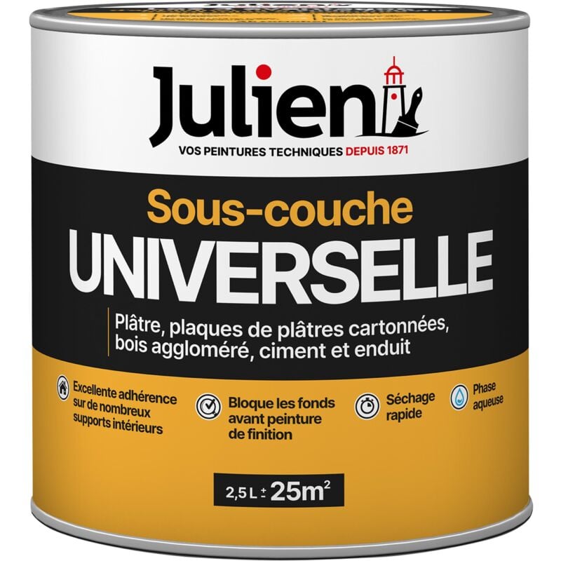 Sous-Couche Universelle avant peinture - aspect Mat Blanc 2,5L Julien