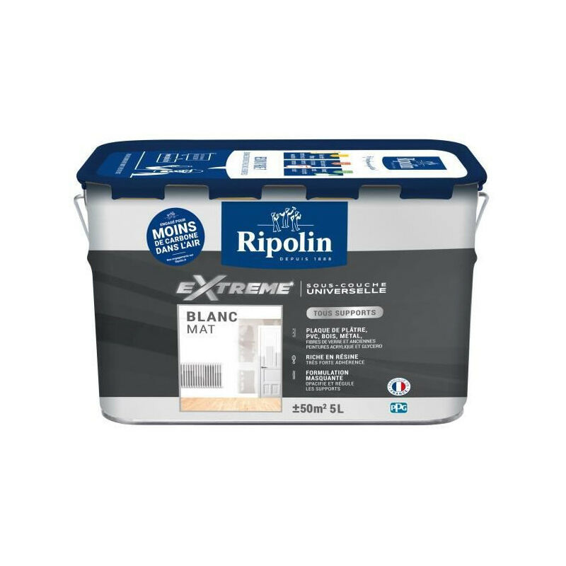 Sous-Couche Universelle Mat - Pour tous types de support intérieur - 5L - Ripolin