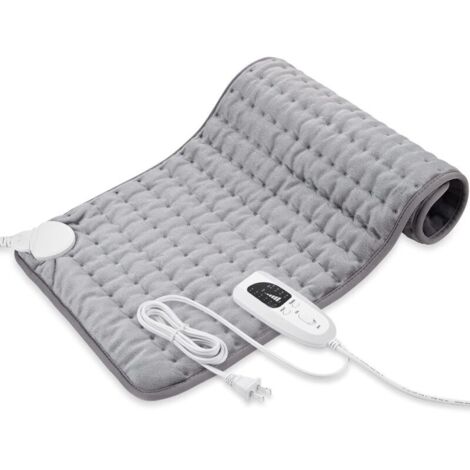 Sous-couverture électrique, 60 x 30 cm, arrêt automatique, protection contre la surchauffe, 6 réglages de température, lavable, chauffe-matelas adapté à tous les matelas standard