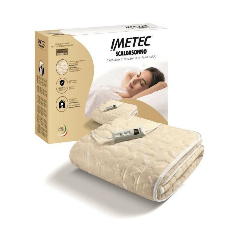 Imetec - Surmatelas Chauffant Chauffe-lit Pour Lit Double 150 x 80 cm - 2 Commandes avec 2 Températures - Lavable