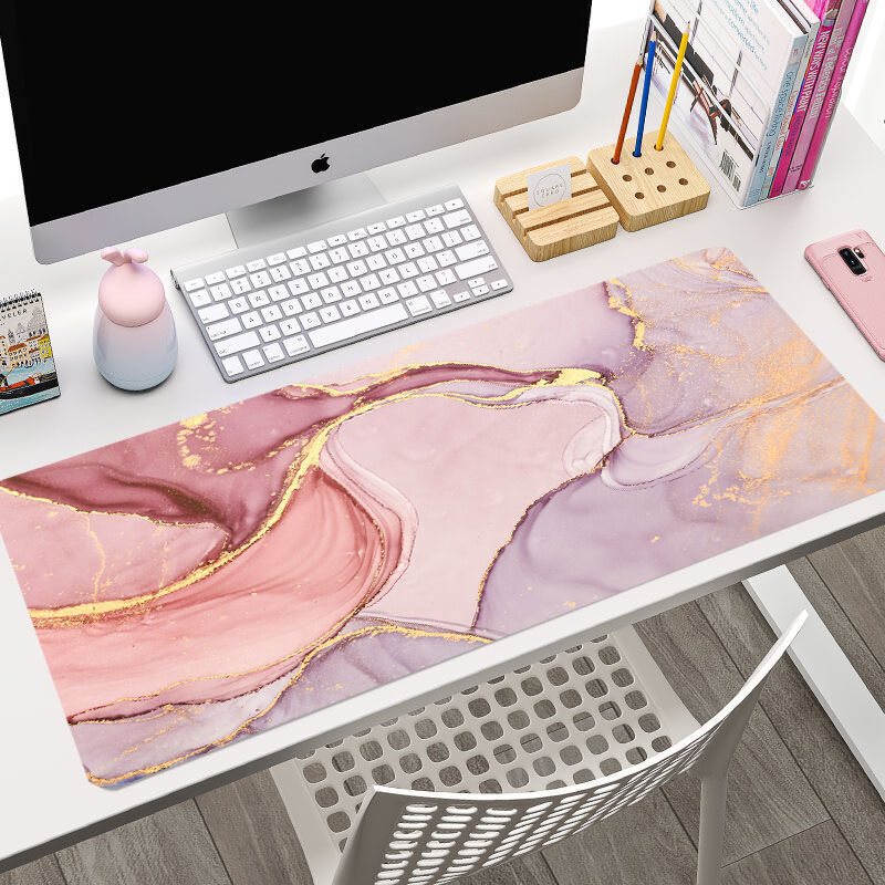 Sous-main Bureau en cuir PU, 60 x30cm double côté Tapis de bureau, imperméable Tapis de Clavier et Souris, Pad Écriture, pour Bureau/Maison/Gaming