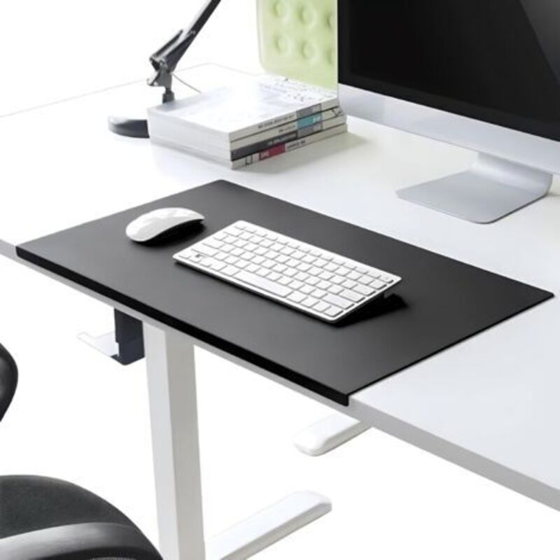 Sous-main de bureau extra large en cuir PU avec rebord,Tapis de bureau étanche avec protection des bords,Antidérapant et pour ordinateur 70x32cm