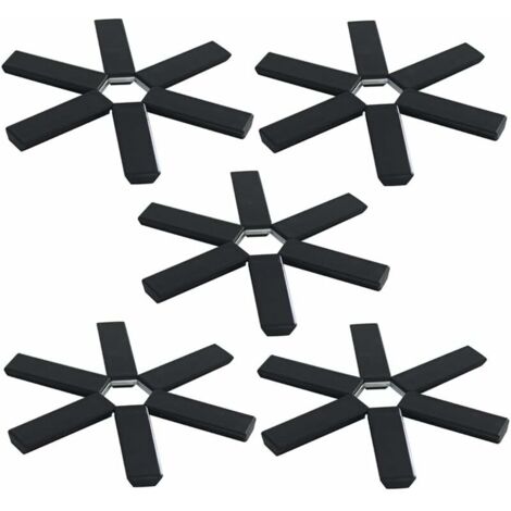 Sous Plat 5 Pièces Tapis de Table en Silicone Dessous de Verre Silicone de Antidérapant   Tapis Silicone Cuisine pour Plats Dessous de Cuisine pour Cuisine Pot, Plats, Assiettes