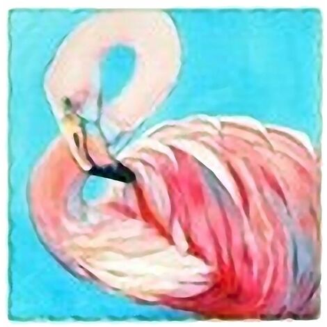 Sous plat bleu en céramique Flamant Rose
