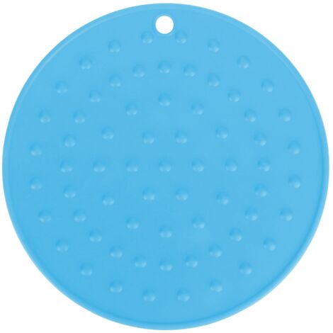 Sous-plat de cuisine en silicone résistant à la chaleur, bleu - Protection pour tables et plans de travail