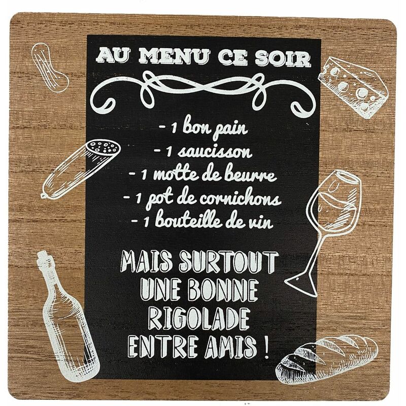Sous plat en bois - Au Menu ce soir