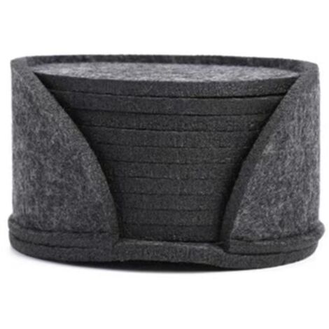Sous-verre de table, protège-tasse résistant à la chaleur, gris foncé