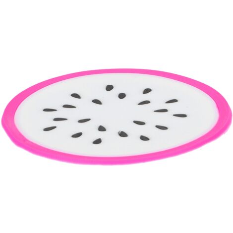 Sous-verre en silicone en forme de fruit de dragon, dessous de verre antidérapant pour table de cuisine