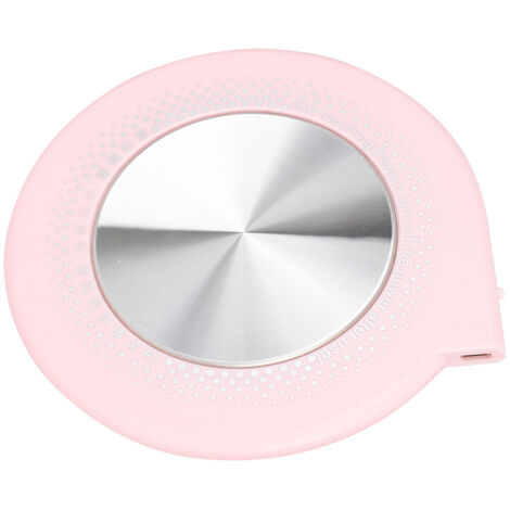Sous-verre isotherme USB 55 °C - Multifonctionnel, antidérapant, protection de bureau (rose)
