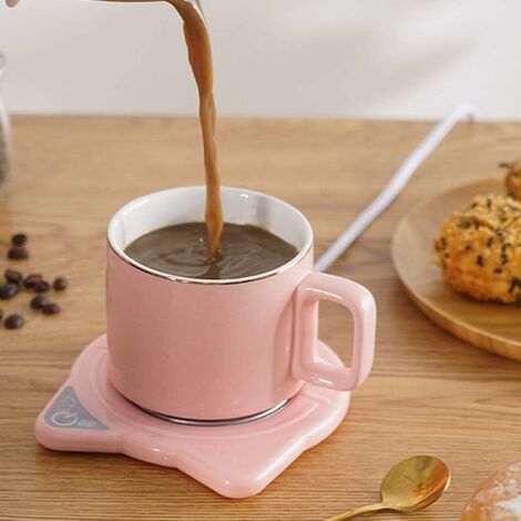 HAPPY-Coussin chauffant pour tasse Mug chauffe-tasse sans fil à