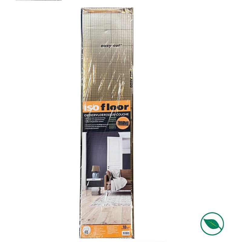 Forestea - Souscouche parquet isofloor film alu ép 1.6 mm acoustique 18 m2 15m x 1.2m