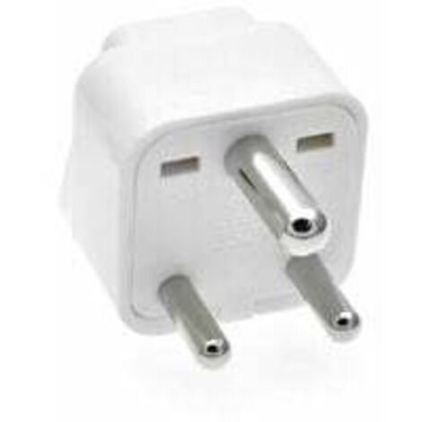 South African Type M Plug Adapter, Safely Grounded Plug, Small Travel Adapter for South Africa/India