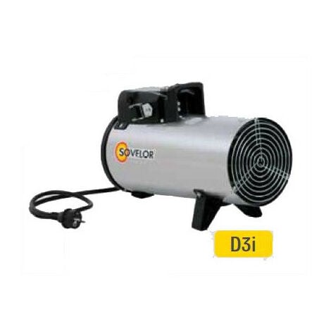 Sovelor - Chauffage air pulsé électrique portable inox 230V~1 50 Hz 3 kW - D3I
