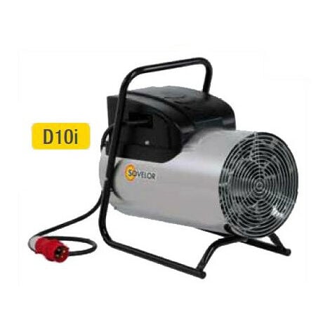 Sovelor - Chauffage air pulsé électrique portable inox 380V3 50 Hz 10 kW - D10I