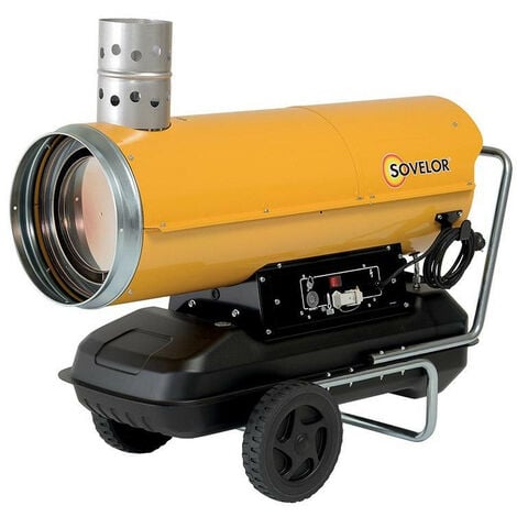 Sovelor - Chauffage air pulsé mobile au fuel à combustion indirecte (avec cheminée) 34 kW 2150 m3/h 230V - HPV35