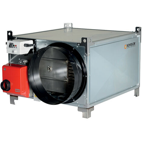Sovelor – Chauffage de chantier au fioul 110,4 kW FARM115 – Débit d'air 8500 m3/h – Combustion indirecte pour grands volumes - 8500m3