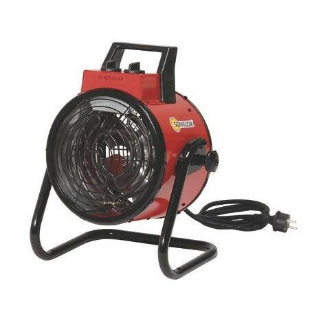 Sovelor – Chauffage portable électrique 3kW pour espaces confinés – Thermostat intégré – Débit d’air 300 m³/h – K3