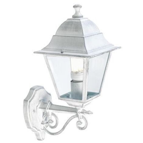 Sovil Applique lanterne ascendante Old E27 60W blanc / argent cm42x18x28 exte'rieur