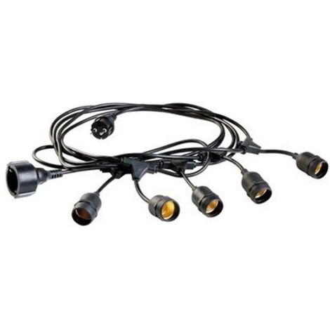 Sovil catena luminosa cordone con portalampade nero 5 mt (enjoy) 230/06