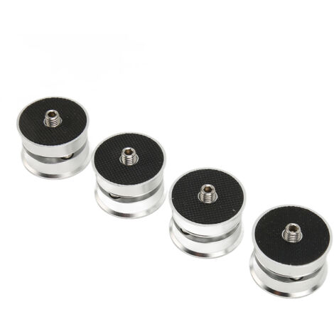 SP3924S Supports anti-vibration en acier pour Enceintes, Platines vinyle, Amplis et Lecteurs, 4 pieds isolants