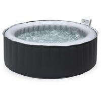 Spa 180 cm 4 personnes gonflable rond - Silver cloud 4 Lite gris - Jacuzzi Ø 180cm, PVC, pompe, chauffage, filtre, bâche