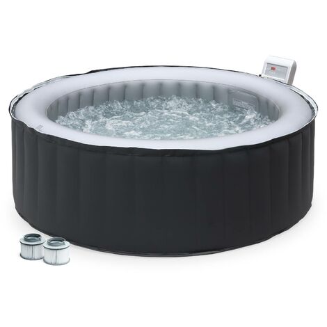 Spa 180 cm 4 personnes gonflable rond - Silver cloud 4 Lite gris + pack de 2 filtres - Jacuzzi Ø 180cm, PVC