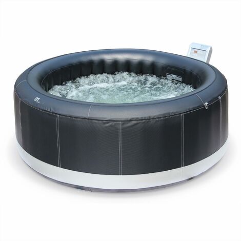 Spa 180cm 4 personnes gonflable Camaro MSPA, cuir noir, avec pompe intégrée, chauffage, gonfleur, filtre et couvercle