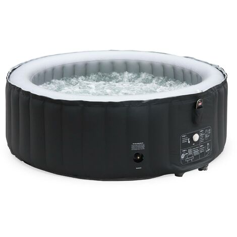 Spa 180cm 4 personnes gonflable rond Silver cloud 4 gris Delight - MSPA, PVC, télécommande