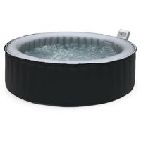 Spa 205 cm 6 personnes gonflable rond- Silver cloud 6 Lite gris - Jacuzzi Ø 205cm, PVC, pompe, chauffage, filtre, bâche
