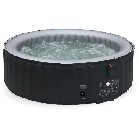 Spa 205cm 6 personnes gonflable rond Silver cloud 6 gris modèle 2018 - Jacuzzi MSPA ⌀ 205cm, PVC, télécommande de contrôle