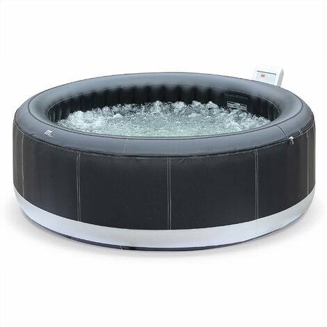 Spa 205cm 6 personnes gonflable Super Camaro MSPA, cuir noir, avec accessoires