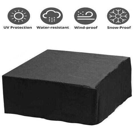 Spa-Abdeckung 200 x 200 x 85 cm, Whirlpool, Schwimmbad, Badewanne, Oxford-Gewebe Spa-Abdeckung für den Garten im Freien, Staubdicht, Wasserdicht, Anti-UV